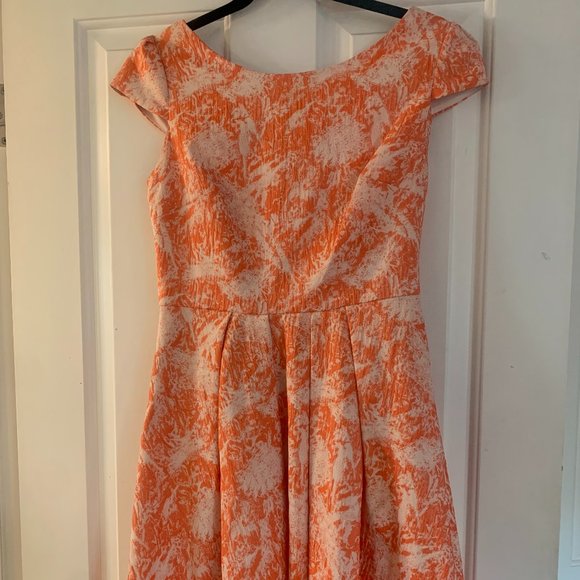 Betsey Johnson Dresses & Skirts - Betsey Johnson Orange and White A-Line dress